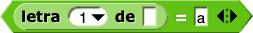 (letter (1) of ()) = a