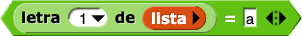 (letter (1) of (list(empty)) = a