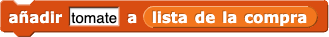 añadir (tomate) a (lista de la compra)