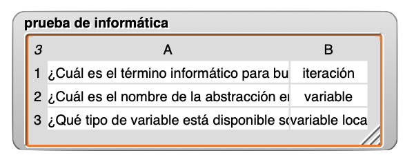 visualizador del cuestionario de ciencias de la computación con la primera columna expandida