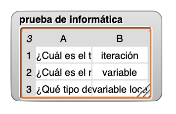 visualizador del cuestionario de ciencias de la computación en el tamaño inicial