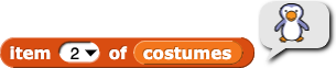 item (2) of (costumes) reporting a picture of the penguin costume