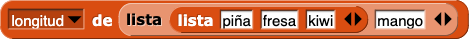 longitud de (lista (lista (piña) (fresa) (kiwi)) (mango))