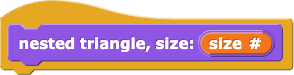 nested triangle, size: (size)
