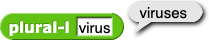 plural-l (virus) reporta 'viruses'