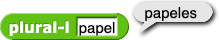 plural-l (papel) reporta 'papeles'