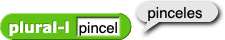 plural-l (pincel) reporta 'piceles' (bandejas)