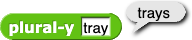 plural-y (tray) reporting 'trays'