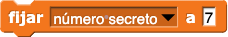 set (secret number) to (7)