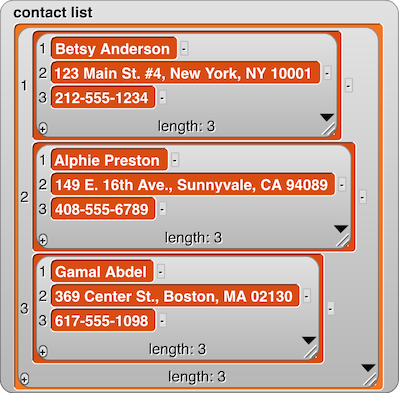 contact list watcher in list view