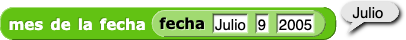 mes de la fecha: () reporta Julio