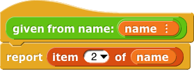given name (name): report item 2 of (name)