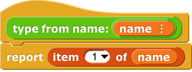 name type (name): report item 1 of (name)