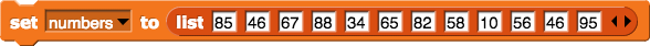 list of 2-digit numbers