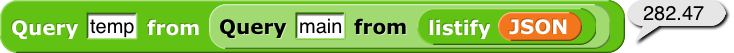 Query temperature from hard-coded Mountain View JSON