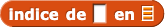 index of () in ()