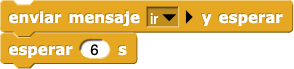 enviar mensaje (ir) y esperar, esperar (6) segs