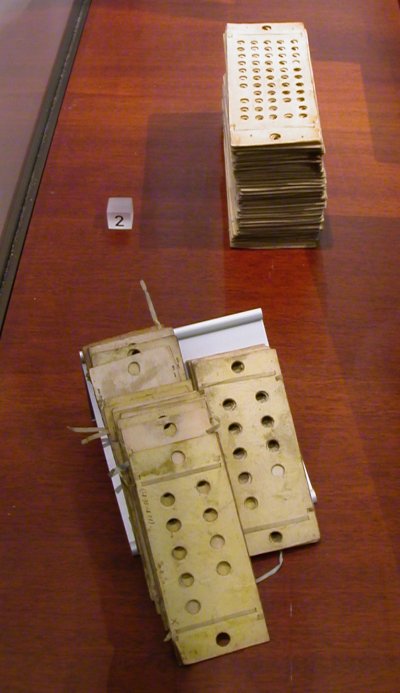 punched cards used to program the Analytic Engine
