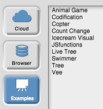 Open... example projects, Vee