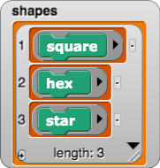 shapes{square, hex, star}