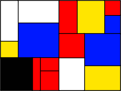 Mondrian picture created recursively