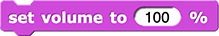 set volume to () %