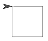 arrowhead sprite has just drawn a square